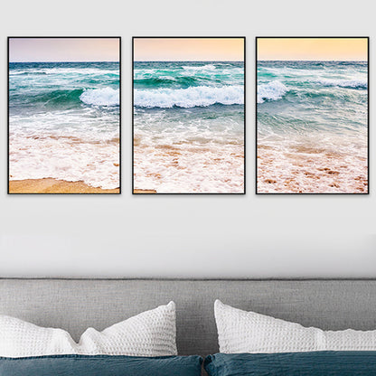 Vivolux | Vast Sea Scenery Leinwanddruck für das Esszimmer Fotografie Wandkunst Dekor, Set von drei