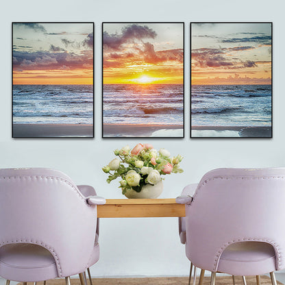 Vivolux | Vast Sea Scenery Leinwanddruck für das Esszimmer Fotografie Wandkunst Dekor, Set von drei