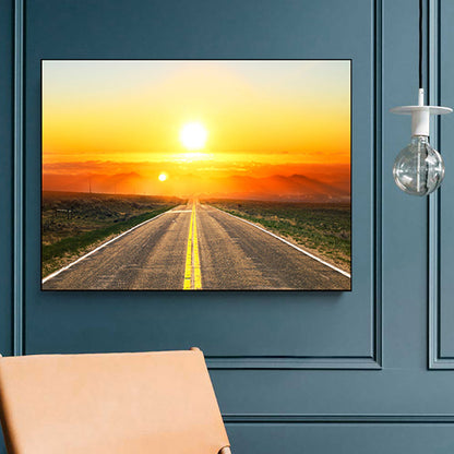 Vivolux | Fotografie Straßen Wandkunst Modernismus Leinwanddruck Wanddekor in dunkler Farbe für Schlafzimmer