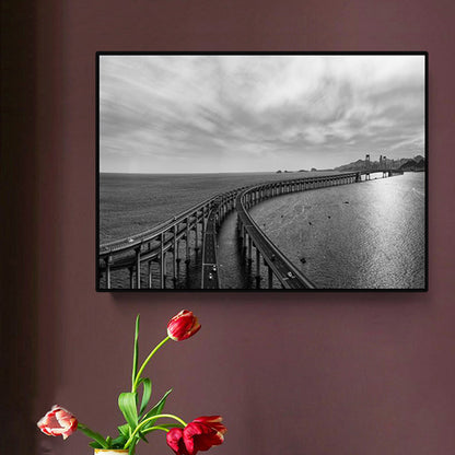 Vivolux | Fotografie Straßen Wandkunst Modernismus Leinwanddruck Wanddekor in dunkler Farbe für Schlafzimmer