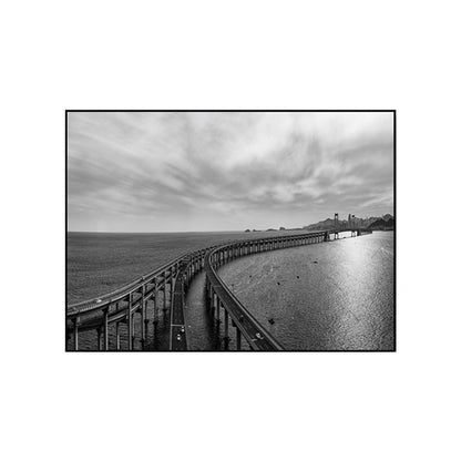 Vivolux | Fotografie Straßen Wandkunst Modernismus Leinwanddruck Wanddekor in dunkler Farbe für Schlafzimmer