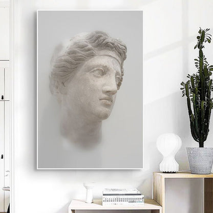 Vivolux | Lichtfarbe Skulptur Malerei Texturiert Vintage Stil Esszimmer Eingewickelte Leinwand