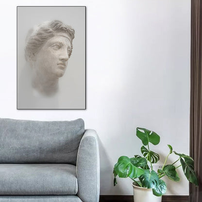 Vivolux | Lichtfarbe Skulptur Malerei Texturiert Vintage Stil Esszimmer Eingewickelte Leinwand