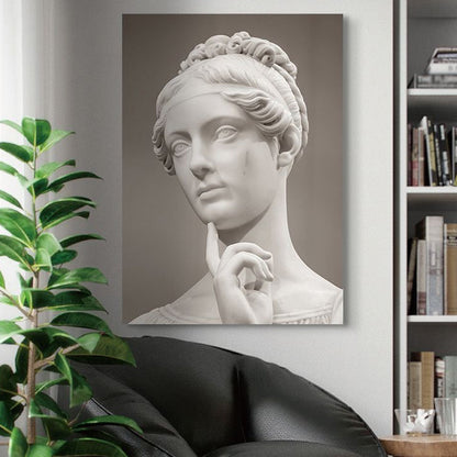 Vivolux | Lichtfarbe Skulptur Malerei Texturiert Vintage Stil Esszimmer Eingewickelte Leinwand