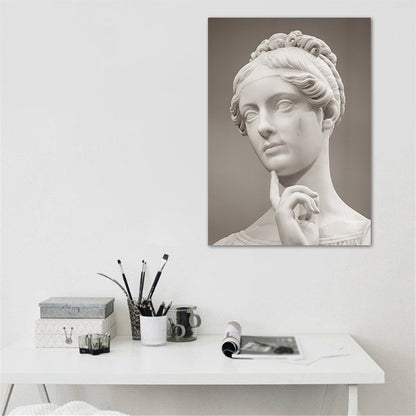 Vivolux | Lichtfarbe Skulptur Malerei Texturiert Vintage Stil Esszimmer Eingewickelte Leinwand