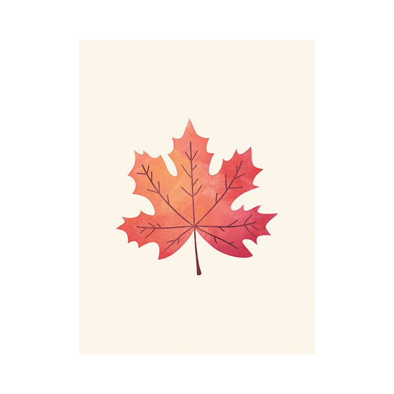 Vivolux | Abweichende Blätter Leinwand Wandkunst Skandinavische botanische Malerei in Pastellfarbe