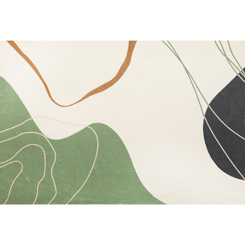 Vivolux | Einfacher mehrfarbiger modernistischer Teppich Polyester abstrakter Teppich waschbar haustierfreundlich rutschfester Teppich für das Wohnzimmer