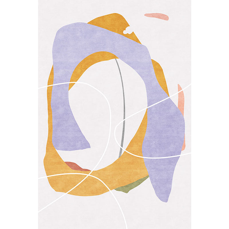 Vivolux | Kreativer Mehrfarbiger Modernistischer Teppich Polyester Abstrakter Teppich Waschbar Haustierfreundlicher Rutschfester Teppich für das Wohnzimmer