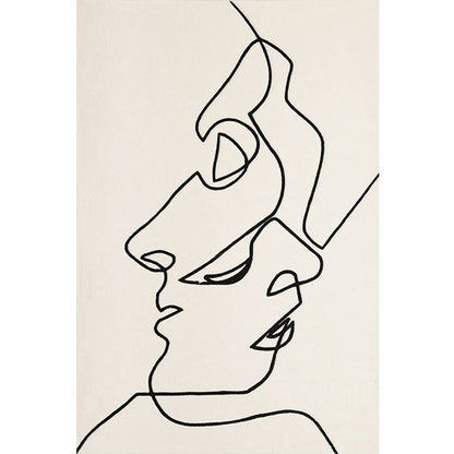 Vivolux | Kreativ Nordic Teppich Beige Abstract Teppich Haustierfreundlich Rutschfest Waschbar Teppich für Dekoration