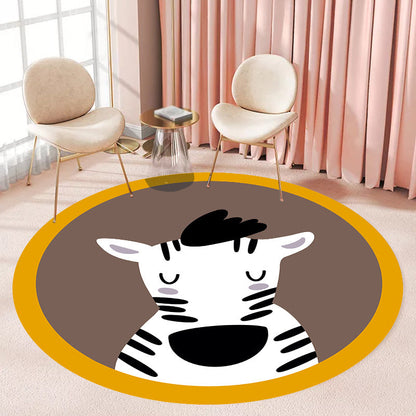 Vivolux | Kinder Tiermuster Teppich Mehrfarbig Polyester Teppich Rutschfeste Rückseite Waschbar Haustierfreundlicher Teppich für das Schlafzimmer