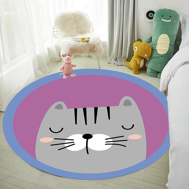 Vivolux | Kinder Tiermuster Teppich Mehrfarbig Polyester Teppich Rutschfeste Rückseite Waschbar Haustierfreundlicher Teppich für das Schlafzimmer