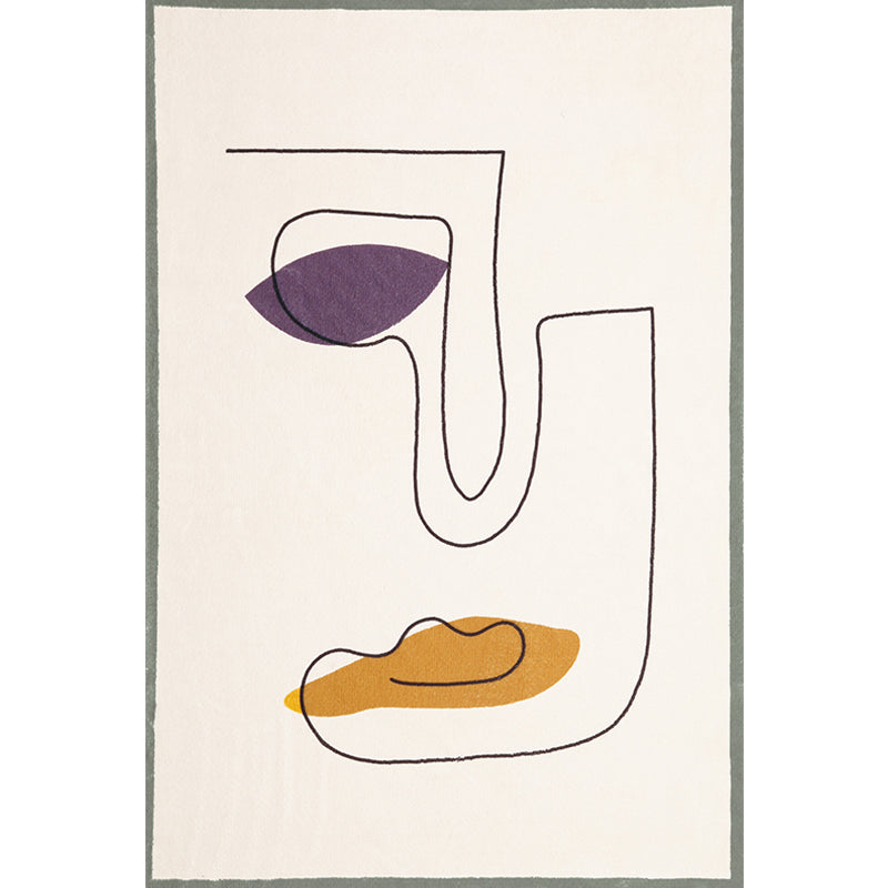 Vivolux | Neuheit Abstrakt Teppich Beige Polyester Teppich Rutschfeste Rückseite Waschbar Haustierfreundlicher Teppich für das Zuhause