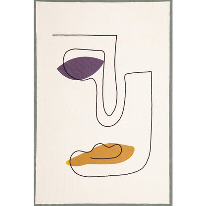 Vivolux | Neuheit Abstrakt Teppich Beige Polyester Teppich Rutschfeste Rückseite Waschbar Haustierfreundlicher Teppich für das Zuhause