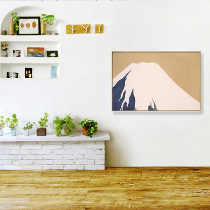 Vivolux | Pastell-Montan-Leinwand-Wandkunst Naturlandschaft Asiatische strukturierte Wanddekoration für das Zimmer
