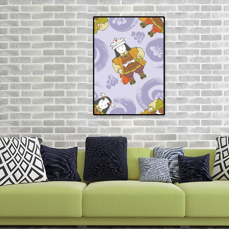 Vivolux | Japanische Geisha Leinwanddruck Pastellfarbe Gästezimmer Wandkunst Dekor, verschiedene Größen