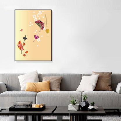 Vivolux | Handtrommel Kotsuzumi Leinwand Wandkunst Sanfte Farben Japanische Wanddekoration für das Esszimmer