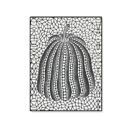 Vivolux | Illustration Pop Art Leinwand mit Kürbismuster in dunkler Farbe, mehrere Größen verfügbar