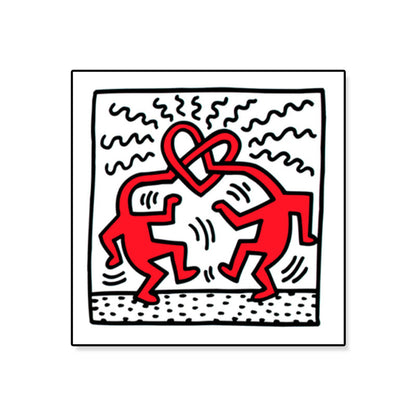 Vivolux | Comic-Figur-Zeichnung Wandkunst Moderne Lustige Graffiti Leinwanddruck in hellen Farben