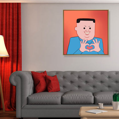 Vivolux | Illustration Dunkler Humor Comic Leinwand Funkelnde Texturierte Wandkunst Dekor für Jungenzimmer