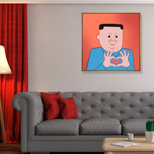 Vivolux | Illustration Dunkler Humor Comic Leinwand Funkelnde Texturierte Wandkunst Dekor für Jungenzimmer