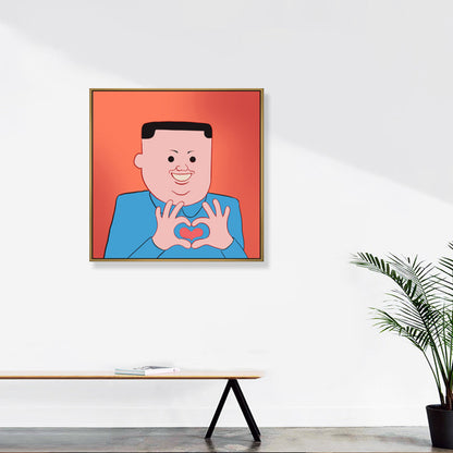 Vivolux | Illustration Dunkler Humor Comic Leinwand Funkelnde Texturierte Wandkunst Dekor für Jungenzimmer