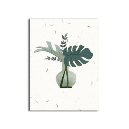 Vivolux | Botanische Anordnung Leinwand Nordic Style Texturiertes Wanddekor in sanften Farben für Zuhause