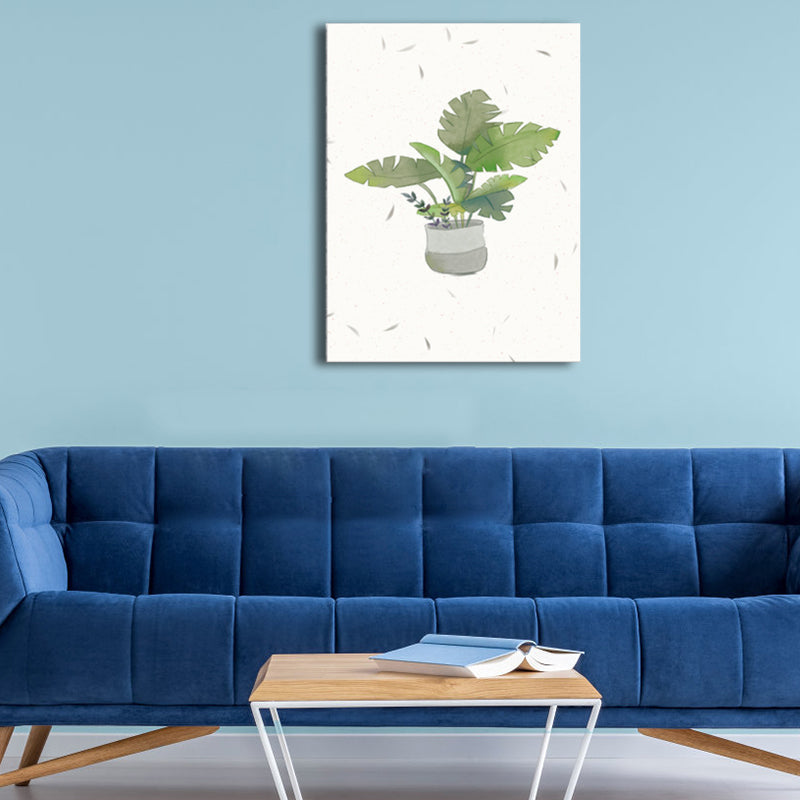 Vivolux | Botanische Anordnung Leinwand Nordic Style Texturiertes Wanddekor in sanften Farben für Zuhause