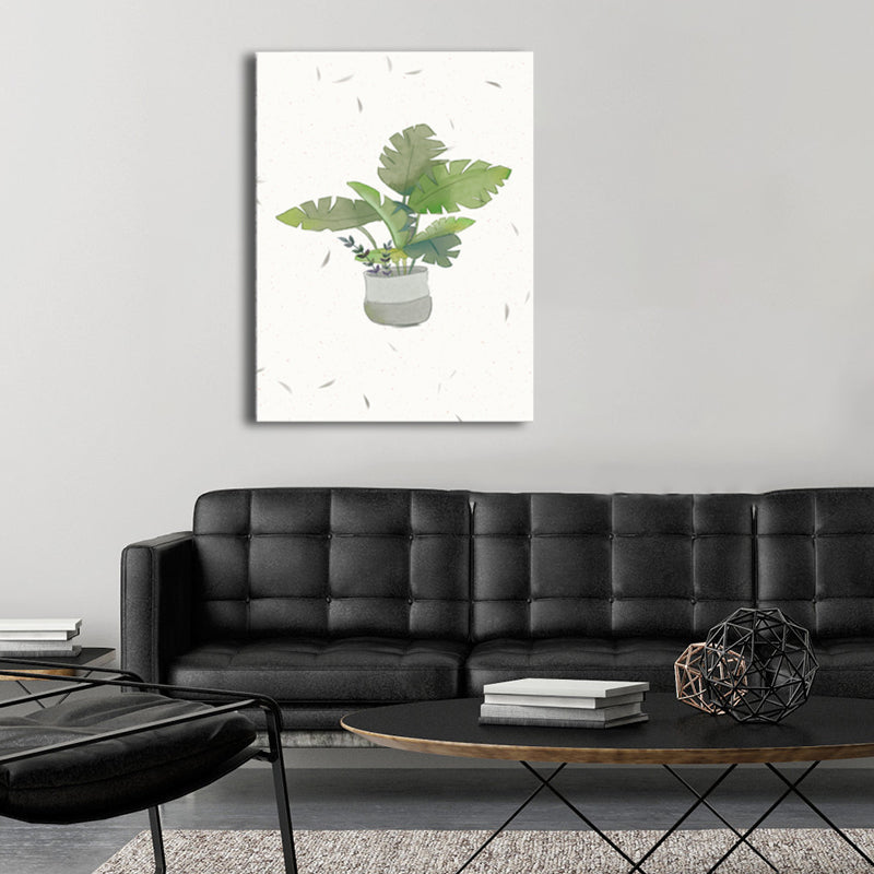 Vivolux | Botanische Anordnung Leinwand Nordic Style Texturiertes Wanddekor in sanften Farben für Zuhause