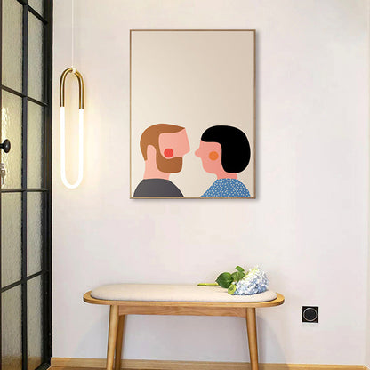 Vivolux | Errötende Charaktere Kunstdruck Pastellfarben nordische Ästhetik Wanddeko für Studio