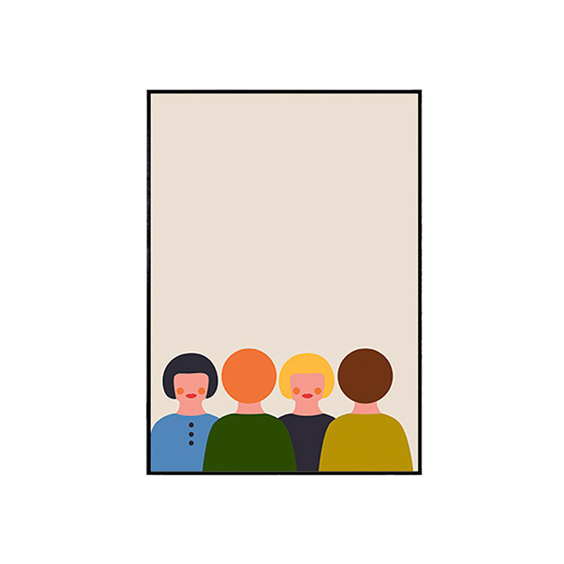 Vivolux | Errötende Charaktere Kunstdruck Pastellfarben nordische Ästhetik Wanddeko für Studio