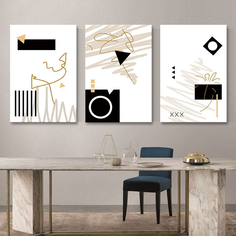 Vivolux | Helle Farbige Abstrakte Musterleinwand Kunst Texturierte Wanddekoration für Esszimmer, Mehrere Größen