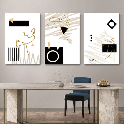 Vivolux | Helle Farbige Abstrakte Musterleinwand Kunst Texturierte Wanddekoration für Esszimmer, Mehrere Größen