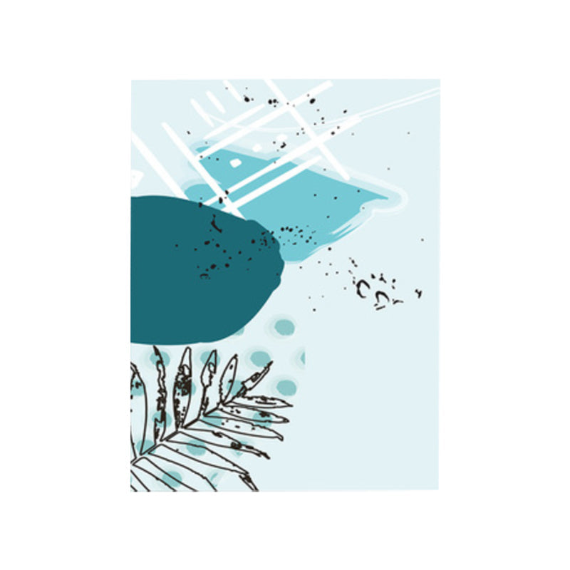 Vivolux | Blätter Leinwand Wandkunst Texturiert Skandinavischer Stil Schlafzimmer Malerei in Heller Farbe