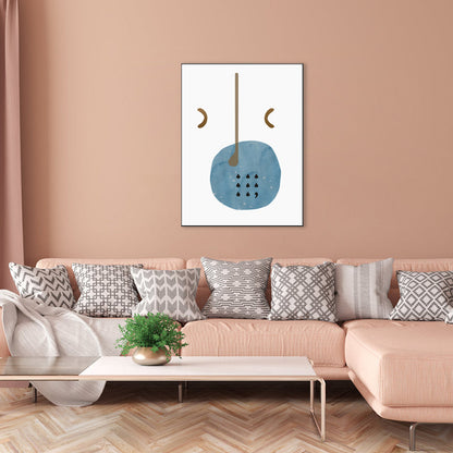 Vivolux | Oddness Muster Malerei Jungen Schlafzimmer Illustration Abstrakte Wandkunst Druck in Blau