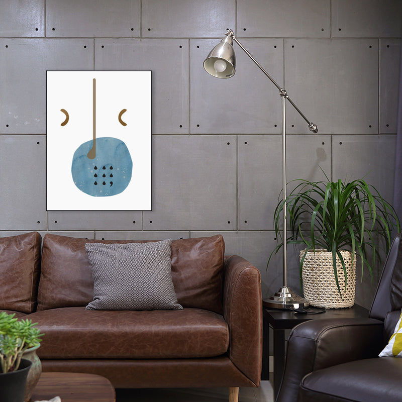 Vivolux | Oddness Muster Malerei Jungen Schlafzimmer Illustration Abstrakte Wandkunst Druck in Blau