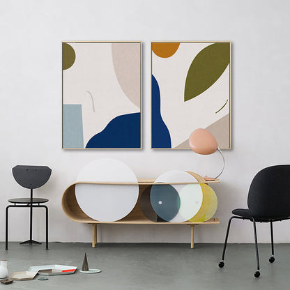 Vivolux | Neoteric Grafische Leinwanddruck Nordisch Original Abstrakte Wandkunst in Helle Farbe für Raum