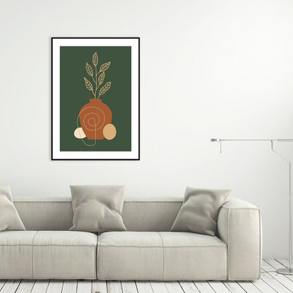 Vivolux | Dunkle Farbtertopflanze Leinwanddruck Strukturierte Wandkunst Dekor für Raum, Mehrere Größen