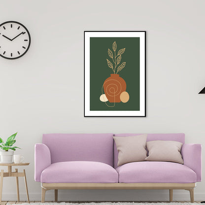 Vivolux | Dunkle Farbtertopflanze Leinwanddruck Strukturierte Wandkunst Dekor für Raum, Mehrere Größen