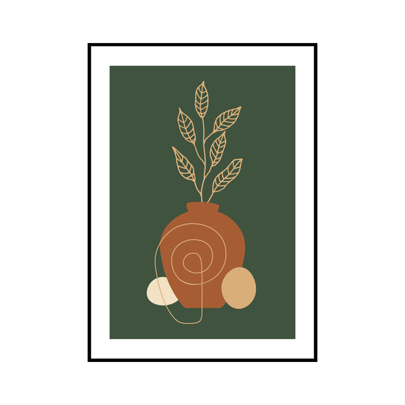 Vivolux | Dunkle Farbtertopflanze Leinwanddruck Strukturierte Wandkunst Dekor für Raum, Mehrere Größen