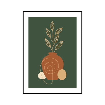 Vivolux | Dunkle Farbtertopflanze Leinwanddruck Strukturierte Wandkunst Dekor für Raum, Mehrere Größen