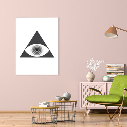 Vivolux | Schwarze neuartige Muster-Wandkunst Grafik Skandinavisches strukturiertes Canvas für das Mädchenzimmer