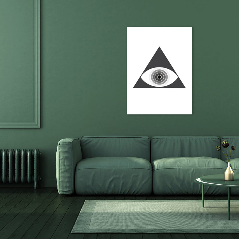 Vivolux | Schwarze neuartige Muster-Wandkunst Grafik Skandinavisches strukturiertes Canvas für das Mädchenzimmer