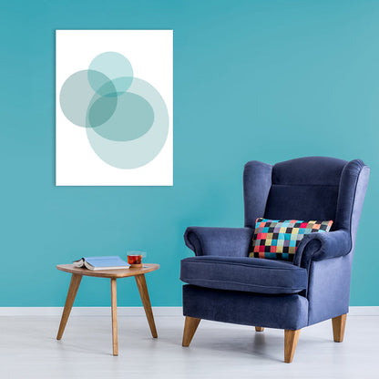 Vivolux | Lichtfarbe Überlappend Grafik Leinwand Kunst Texturiert Nordischer Raum Wanddekoration, Verschiedene Größen