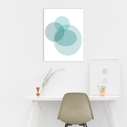 Vivolux | Lichtfarbe Überlappend Grafik Leinwand Kunst Texturiert Nordischer Raum Wanddekoration, Verschiedene Größen