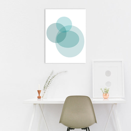 Vivolux | Lichtfarbe Überlappend Grafik Leinwand Kunst Texturiert Nordischer Raum Wanddekoration, Verschiedene Größen