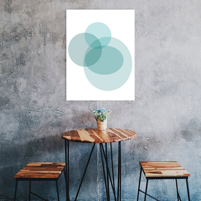 Vivolux | Lichtfarbe Überlappend Grafik Leinwand Kunst Texturiert Nordischer Raum Wanddekoration, Verschiedene Größen