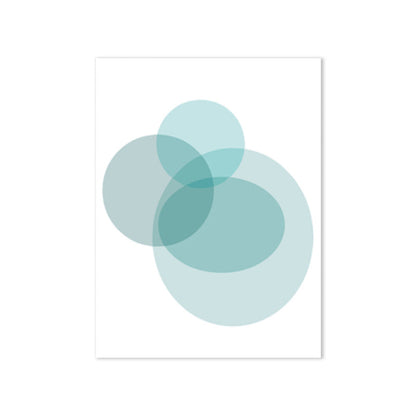 Vivolux | Lichtfarbe Überlappend Grafik Leinwand Kunst Texturiert Nordischer Raum Wanddekoration, Verschiedene Größen