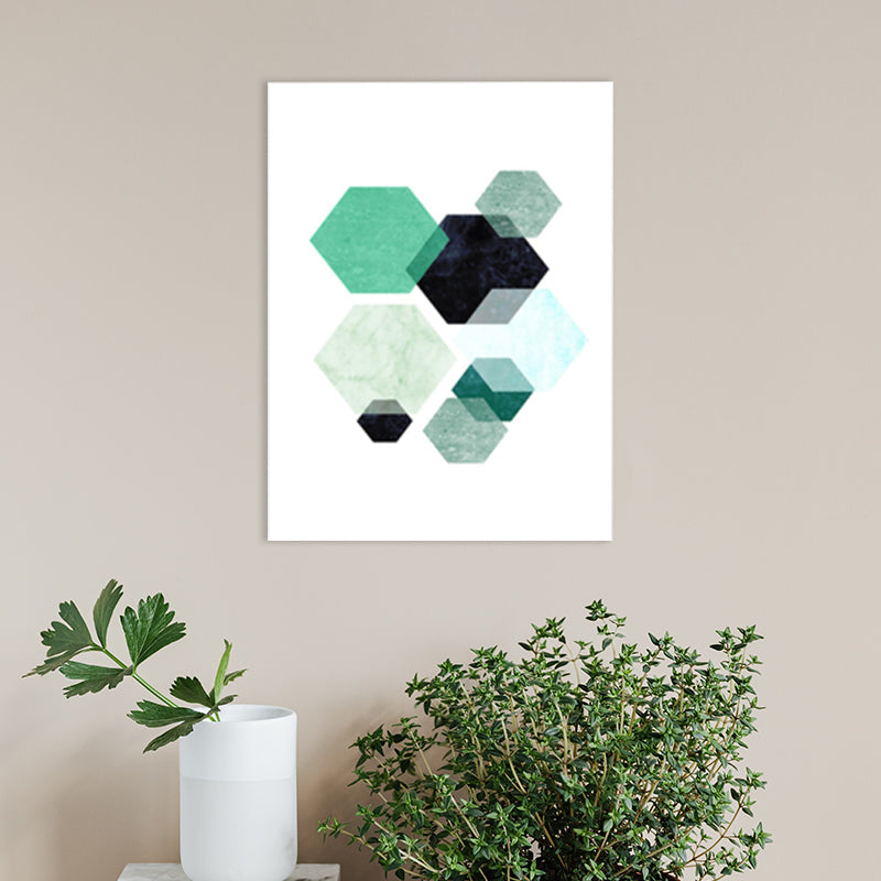 Vivolux | Lichtfarbe Überlappend Grafik Leinwand Kunst Texturiert Nordischer Raum Wanddekoration, Verschiedene Größen