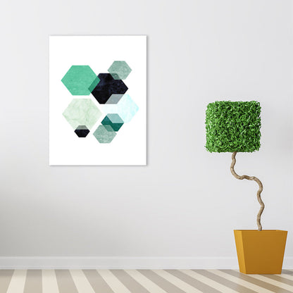 Vivolux | Lichtfarbe Überlappend Grafik Leinwand Kunst Texturiert Nordischer Raum Wanddekoration, Verschiedene Größen