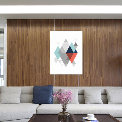 Vivolux | Lichtfarbe Überlappend Grafik Leinwand Kunst Texturiert Nordischer Raum Wanddekoration, Verschiedene Größen